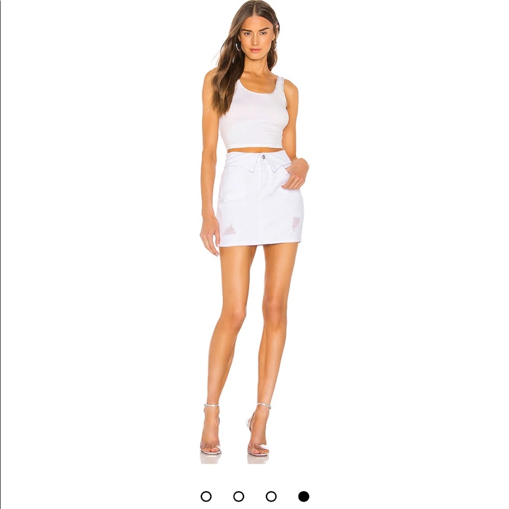 Solare Denim Mini Skirt - Superdown L white